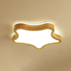 Plafonnier élégant en forme d'étoile avec finition naturelle pour chambre à coucher