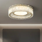 Plafonnier cylindrique moderne en cristal pour salon