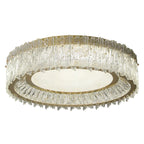 Plafonnier cylindrique moderne en cristal pour salon
