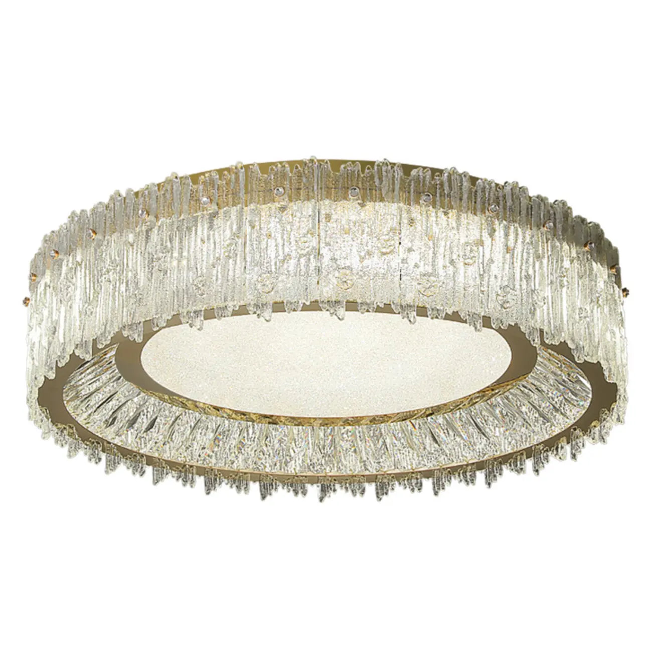 Plafonnier cylindrique moderne en cristal pour salon