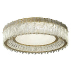 Plafonnier cylindrique moderne en cristal pour salon