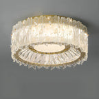 Plafonnier cylindrique moderne en cristal pour salon