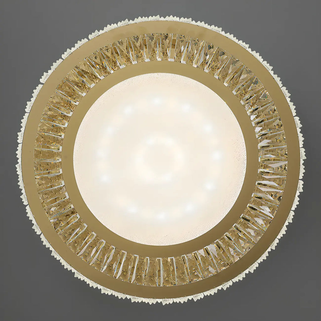 Plafonnier cylindrique moderne en cristal pour salon