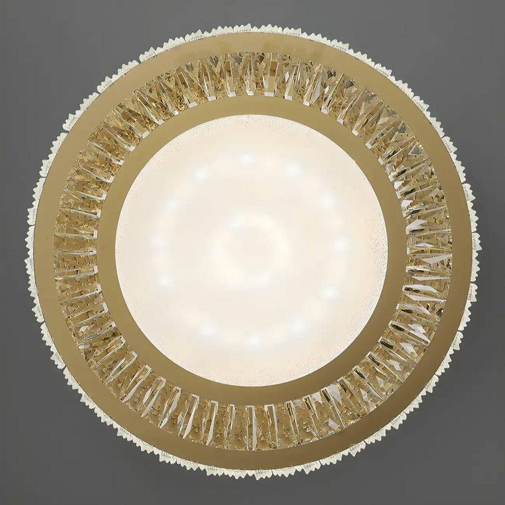 Plafonnier cylindrique moderne en cristal pour salon