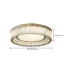Plafonnier cylindrique moderne en cristal pour salon