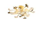 Plafonnier de luxe en forme de feuille de ginkgo pour la décoration du salon