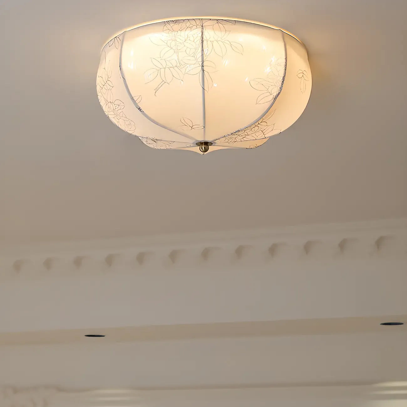 Plafonnier élégant en tissu en forme de tambour pour intérieur de maison