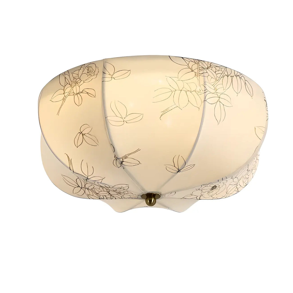 Plafonnier élégant en tissu en forme de tambour pour intérieur de maison