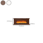 Supporto TV per caminetto elettrico in legno marrone rettangolare da 71" con luce