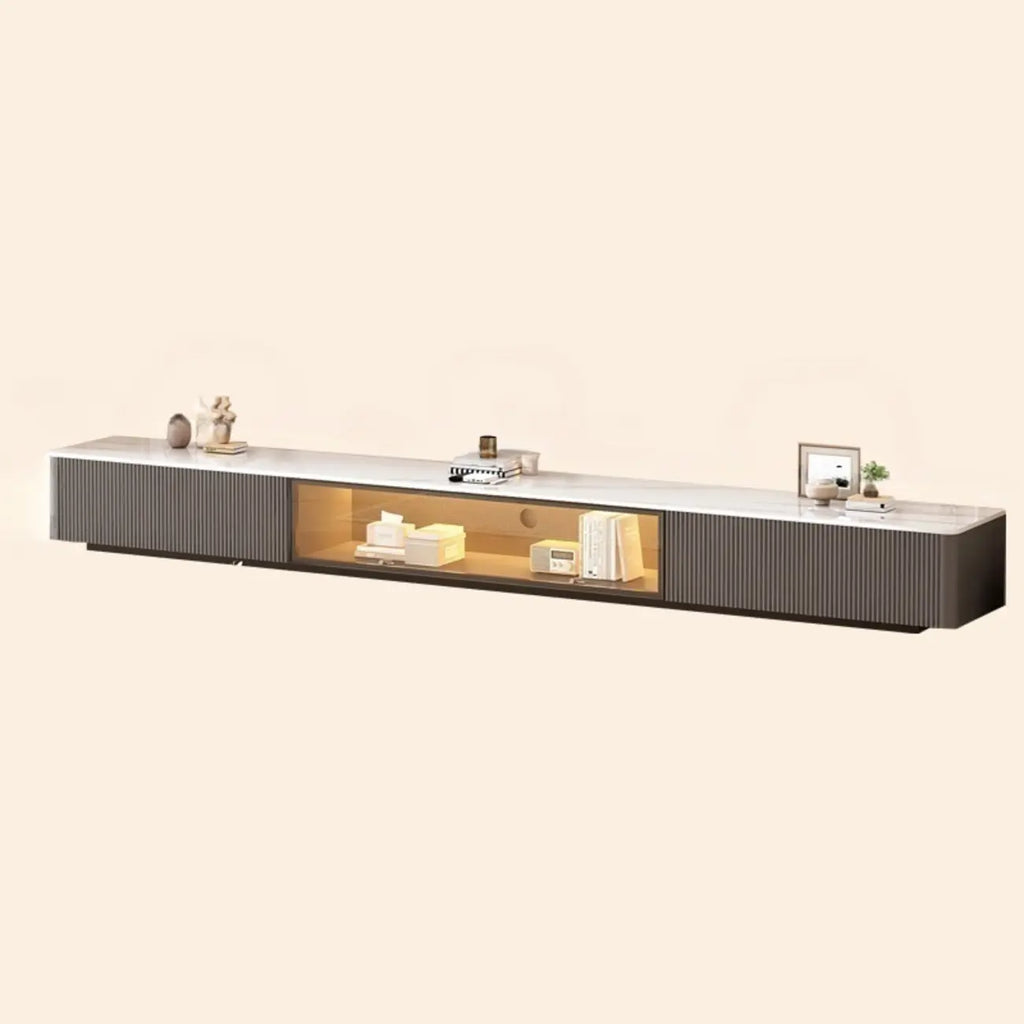 Mobile porta TV Long Stone 63 Champagne con gestione dei cavi