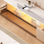 Mobile porta TV Long Stone 63 Champagne con gestione dei cavi