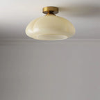 Plafoniera semi-incasso a LED a cupola in vetro per soggiorno