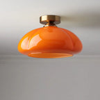 Plafoniera semi-incasso a LED a cupola in vetro per soggiorno