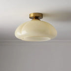 Plafoniera semi-incasso a LED a cupola in vetro per soggiorno