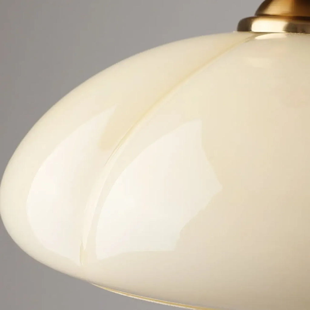 Plafoniera semi-incasso a LED a cupola in vetro per soggiorno