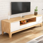 Meuble TV en bois naturel résistant avec gestion des câbles