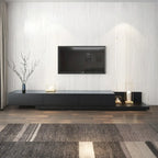 Étagère latérale en bois noir pour salon, meuble TV rectangulaire