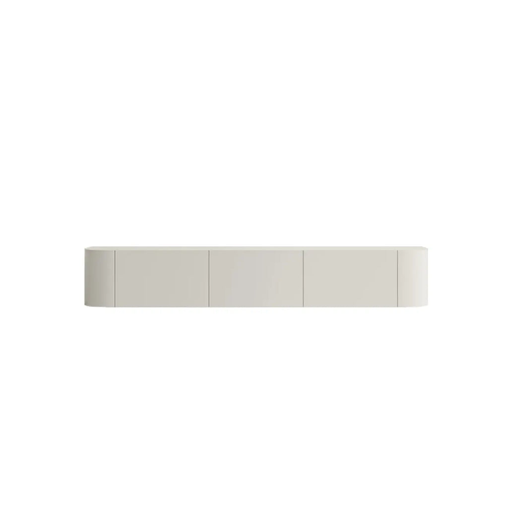 Meuble TV suspendu minimaliste en bois blanc