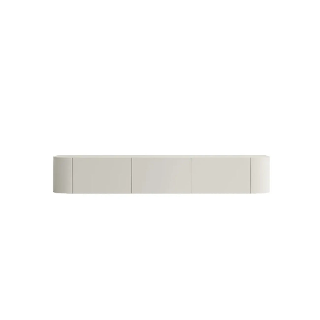 Meuble TV suspendu minimaliste en bois blanc