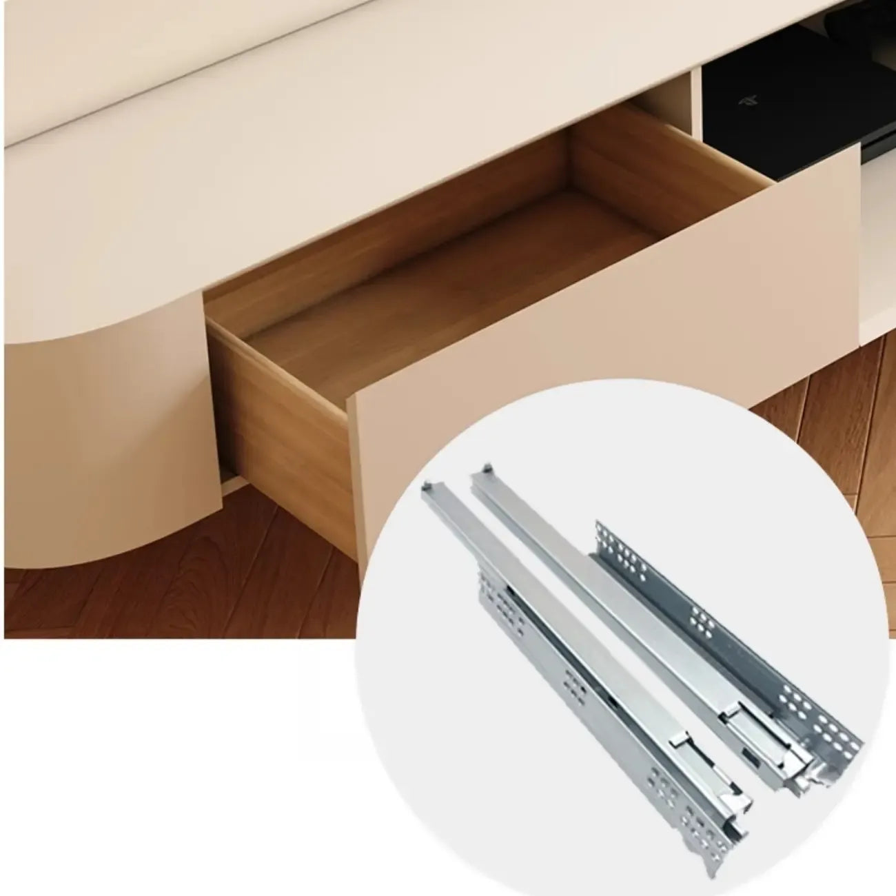 Meuble TV suspendu minimaliste en bois blanc