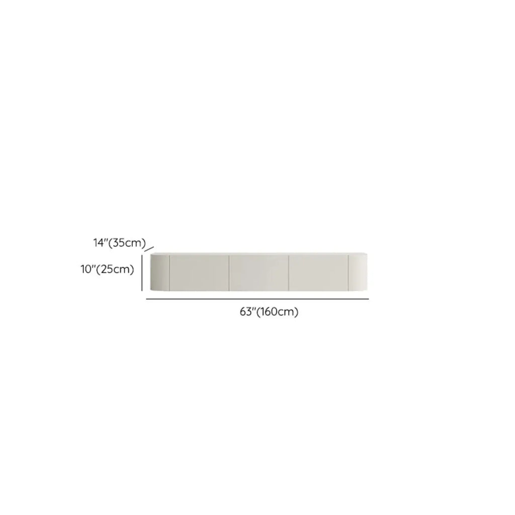 Meuble TV suspendu minimaliste en bois blanc