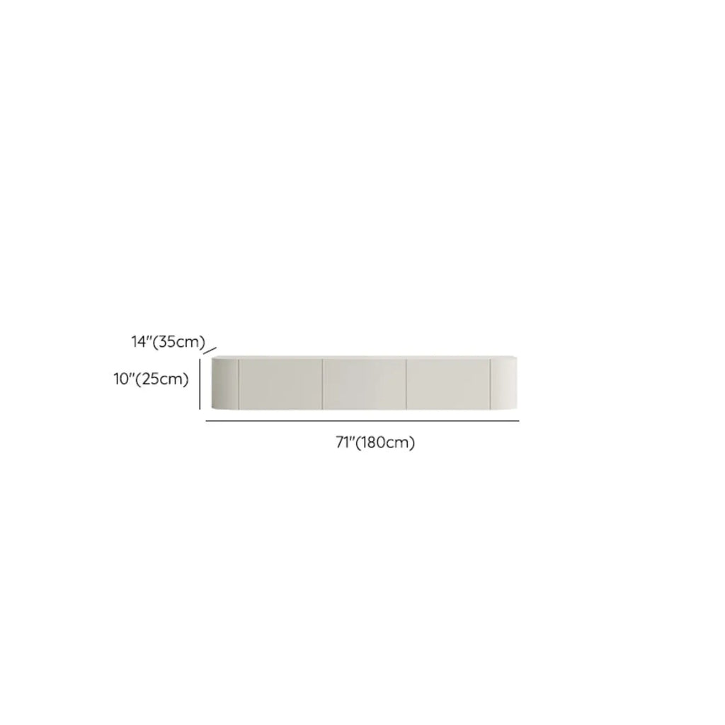 Meuble TV suspendu minimaliste en bois blanc