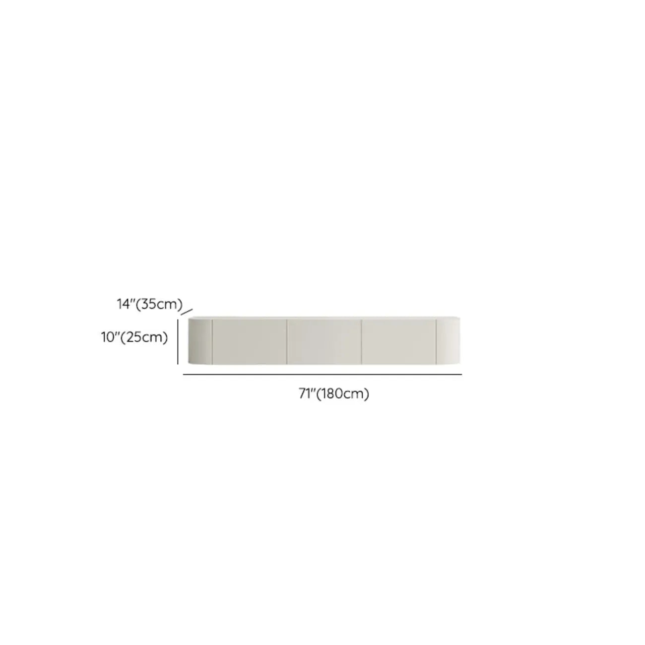 Meuble TV suspendu minimaliste en bois blanc