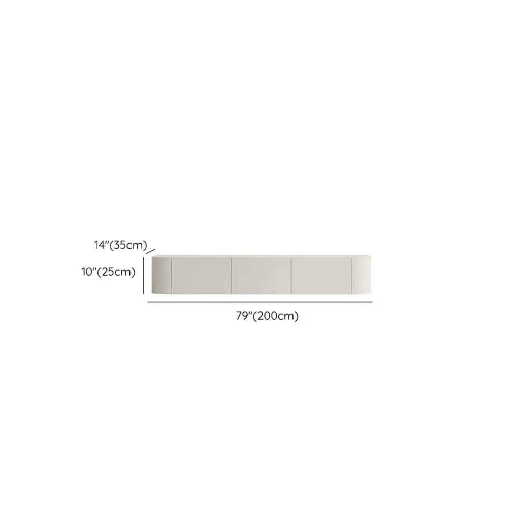Meuble TV suspendu minimaliste en bois blanc
