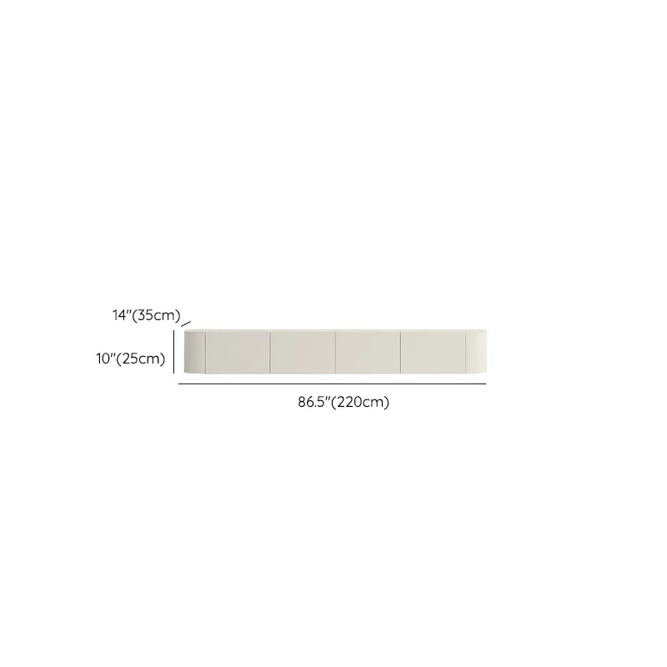 Meuble TV suspendu minimaliste en bois blanc