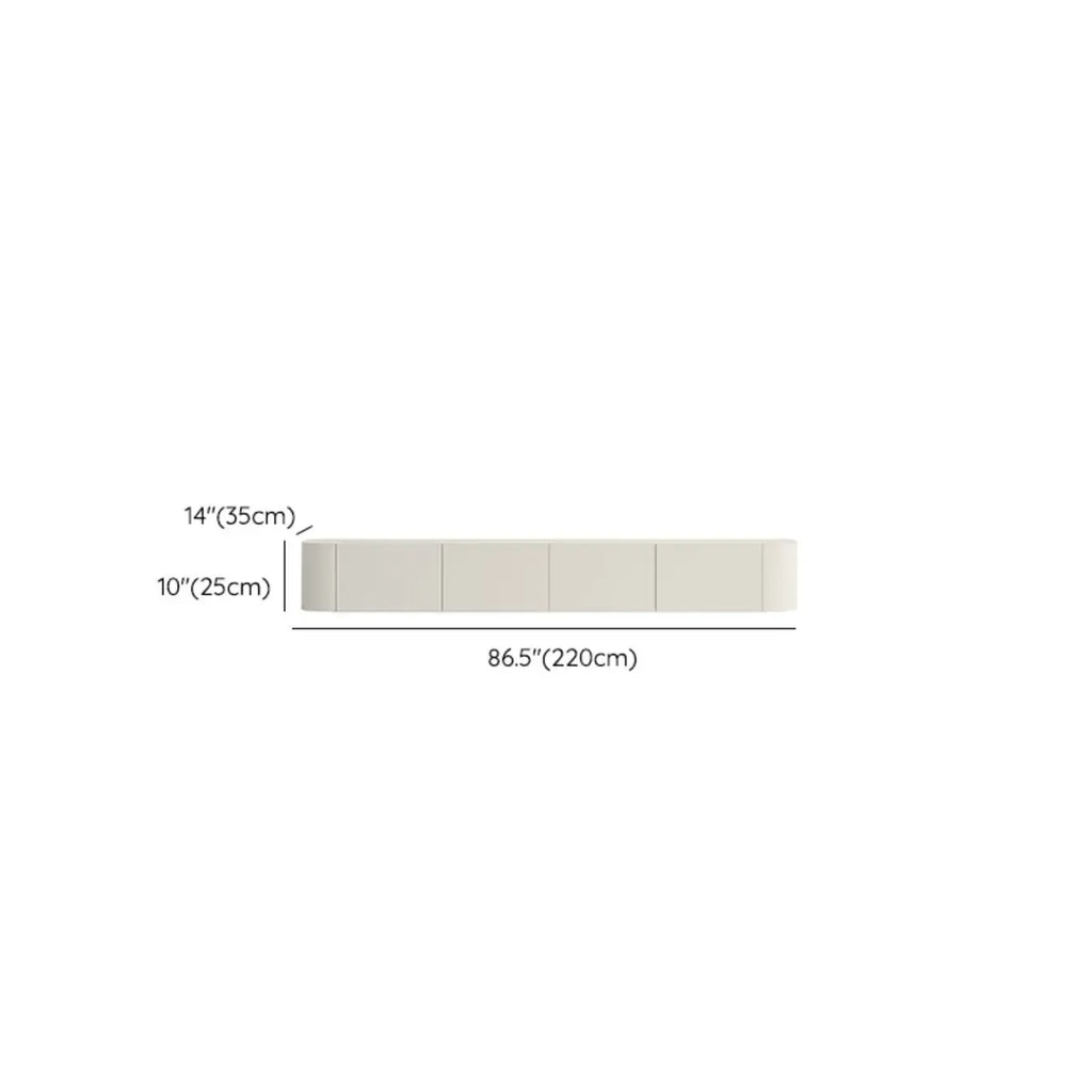 Meuble TV suspendu minimaliste en bois blanc