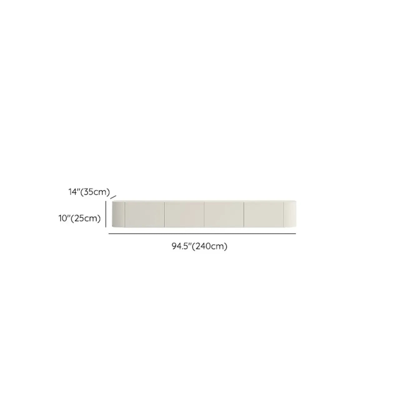Meuble TV suspendu minimaliste en bois blanc