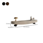 Mobile TV curvo in pietra moderna con cassetti Champagne 87