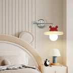 Applique murale moderne à bras articulé chromé réglable pour chevet