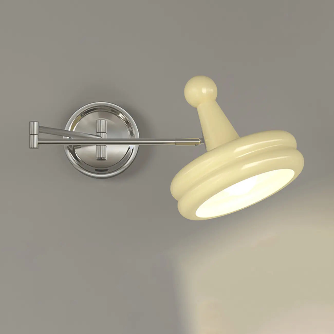 Applique murale moderne à bras articulé chromé réglable pour chevet