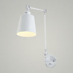 Lampada da parete con braccio orientabile in ferro per comodino/studio
