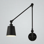 Lampada da parete con braccio orientabile in ferro per comodino/studio