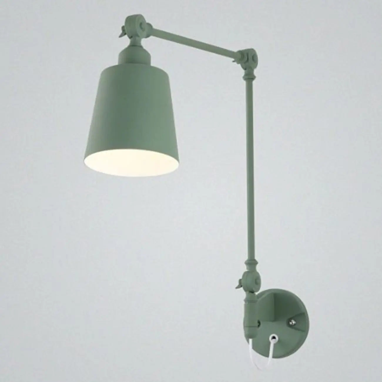 Lampada da parete con braccio orientabile in ferro per comodino/studio