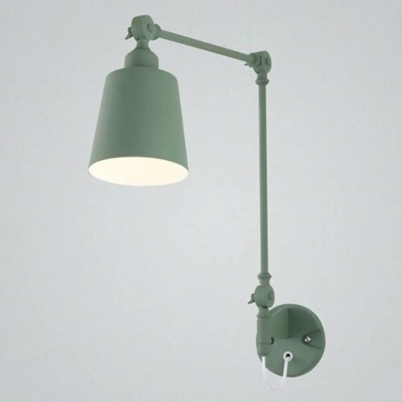 Lampada da parete con braccio orientabile in ferro per comodino/studio