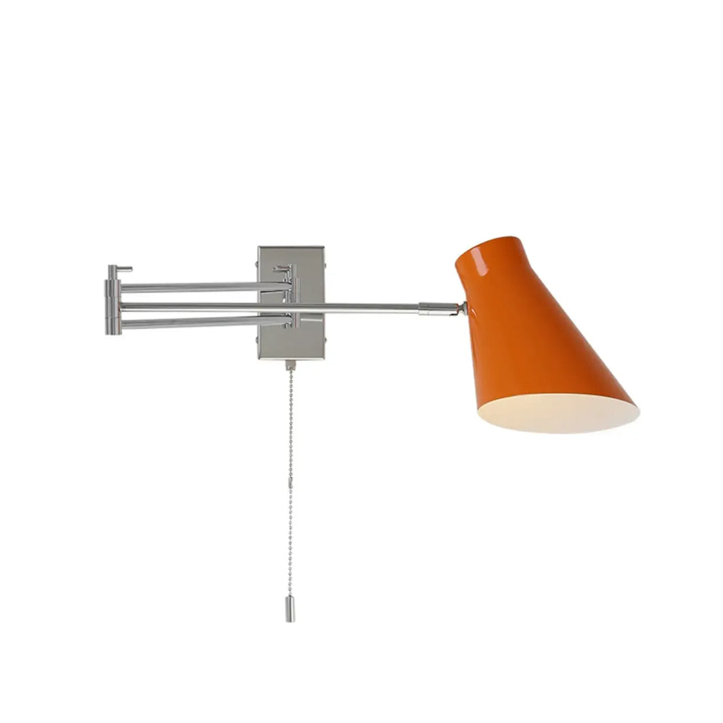 Applique murale minimaliste à bras articulé et chaînette pour la décoration de chambre