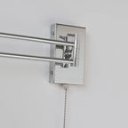 Applique murale minimaliste à bras articulé et chaînette pour la décoration de chambre