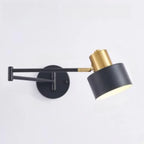 Lampada da parete moderna in ottone con braccio orientabile da 5 a 9 pollici per comodino