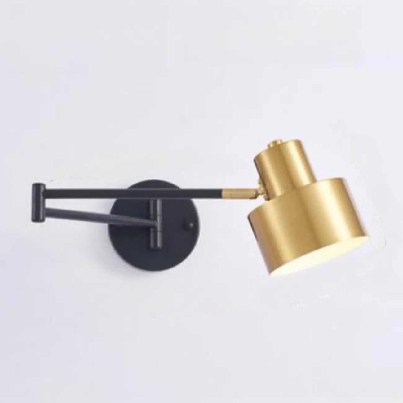 Lampada da parete moderna in ottone con braccio orientabile da 5 a 9 pollici per comodino