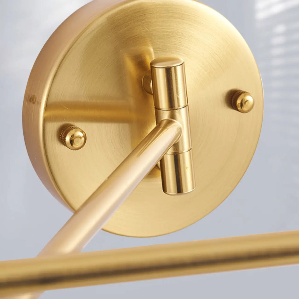 Lampada da parete moderna in ottone con braccio orientabile da 5 a 9 pollici per comodino
