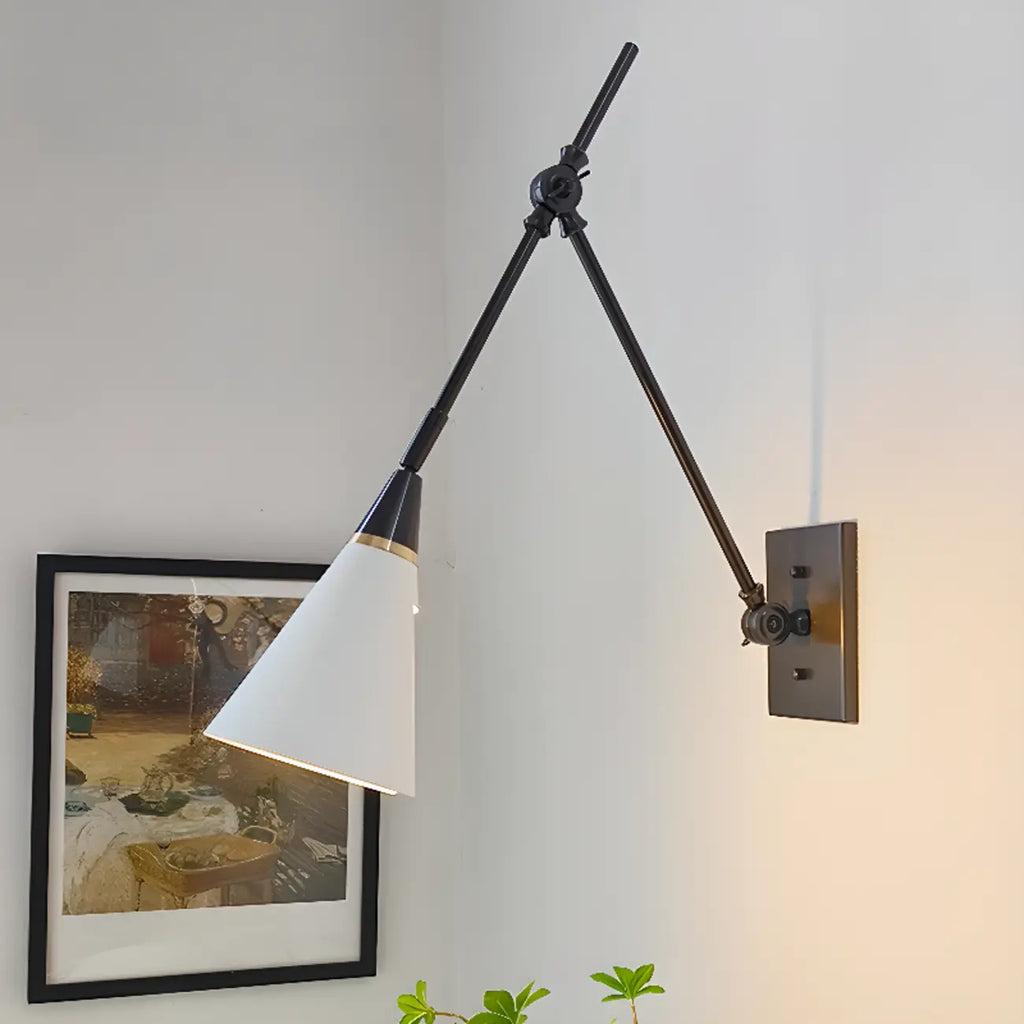 Lampada da parete regolabile da 26'' con braccio orientabile per lettura a bordo letto