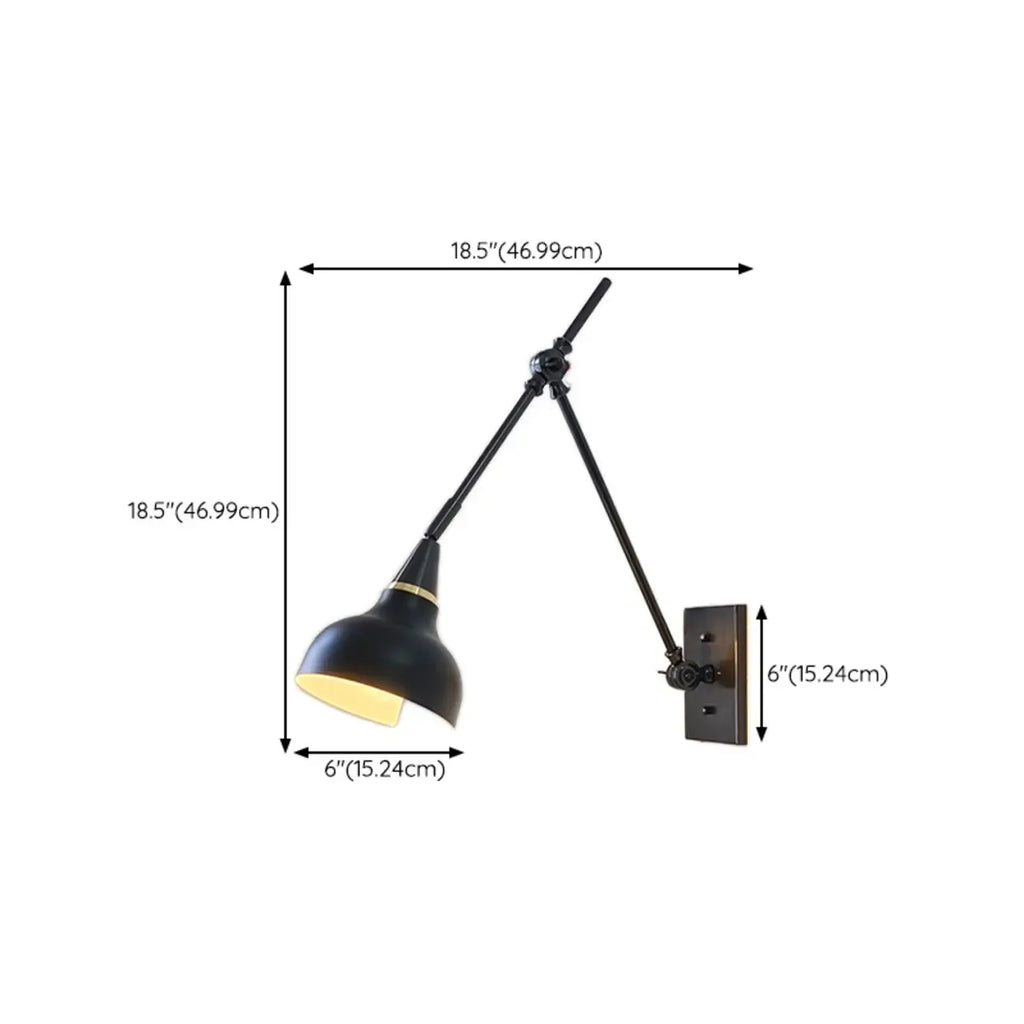 Lampada da parete regolabile da 26'' con braccio orientabile per lettura a bordo letto