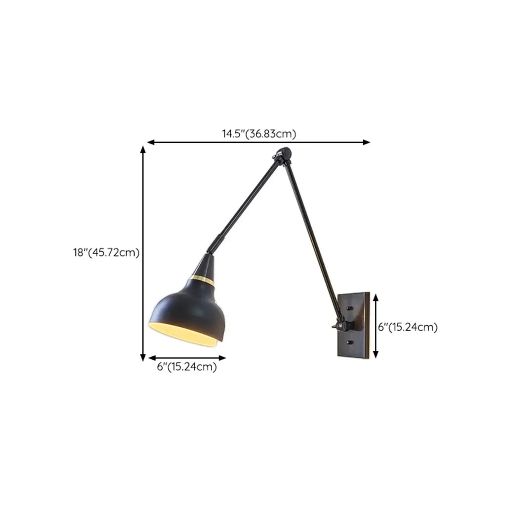 Lampada da parete regolabile da 26'' con braccio orientabile per lettura a bordo letto