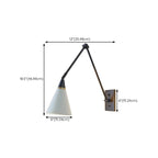 Lampada da parete regolabile da 26'' con braccio orientabile per lettura a bordo letto