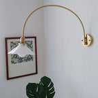 Applique murale moderne de grande taille en forme de bol doré pour intérieur