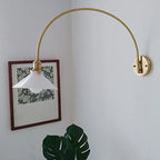 Applique murale moderne de grande taille en forme de bol doré pour intérieur