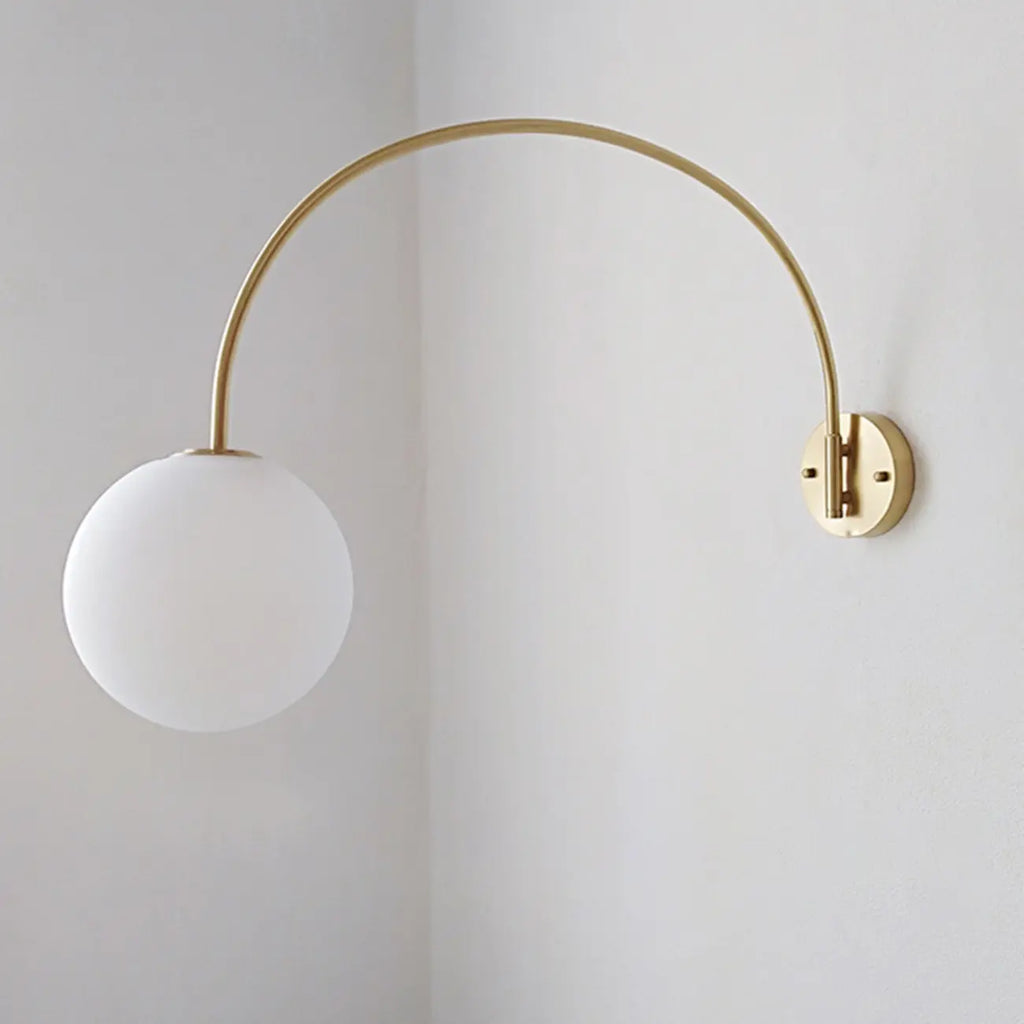 Applique murale moderne de grande taille en forme de bol doré pour intérieur